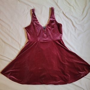 Express Velvet Skater Dress Size M